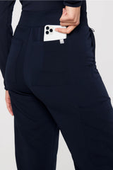HIGH-RISE WIDE LEG SCRUB PANT