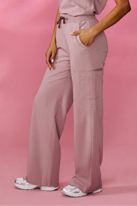 HIGH-RISE WIDE LEG SCRUB PANT