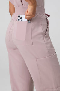 HIGH-RISE WIDE LEG SCRUB PANT