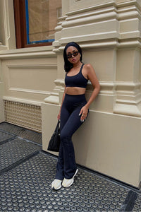 OASIS HIGH-WAIST KICK FLARE-SHORT