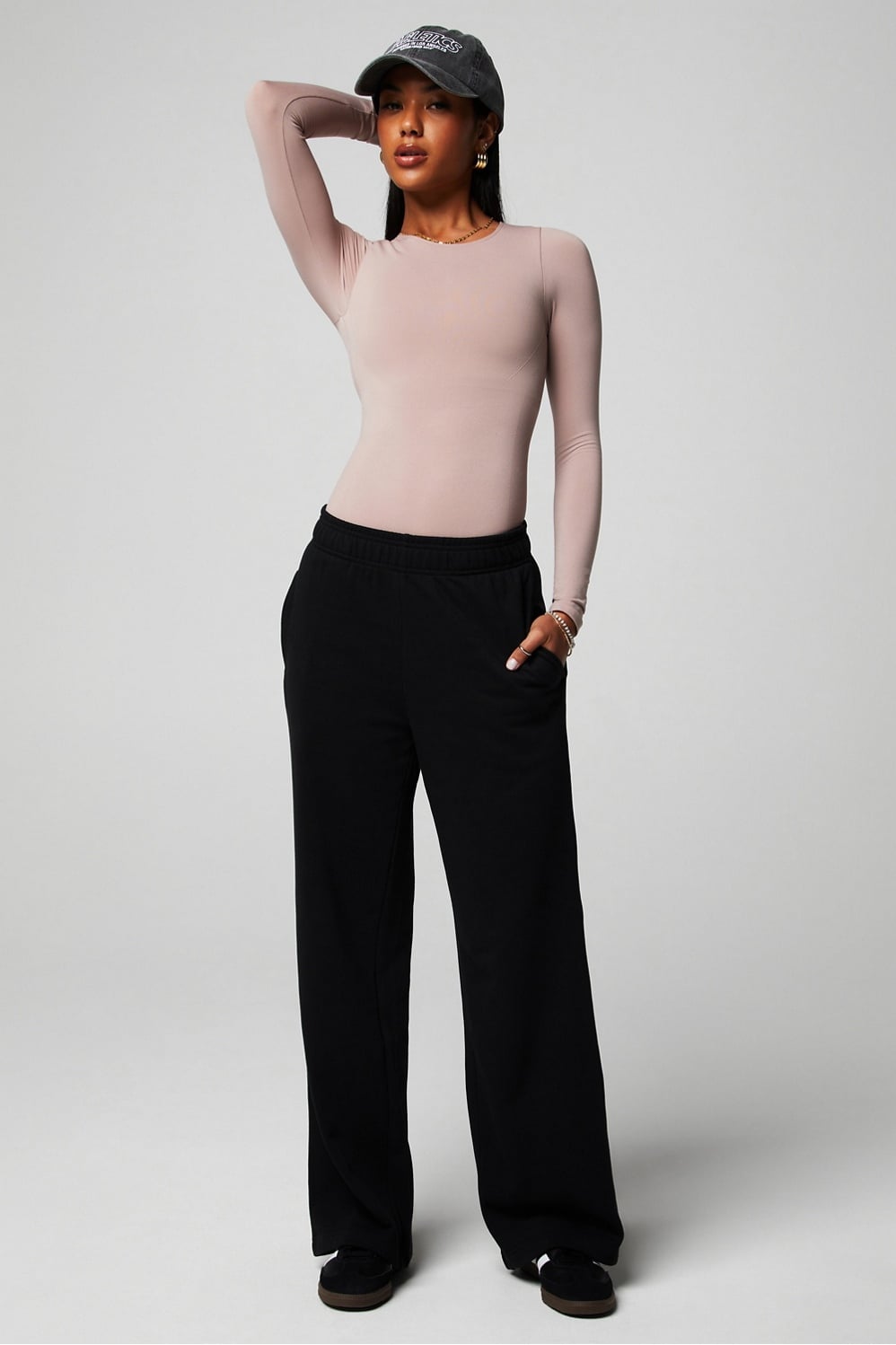 YEAR ROUND TERRY WIDE LEG SWEATPANT