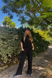 YEAR ROUND TERRY WIDE LEG SWEATPANT-SHORT