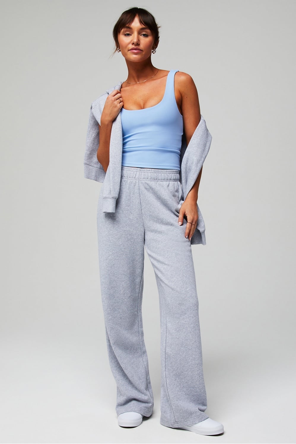 YEAR ROUND TERRY WIDE LEG SWEATPANT-SHORT