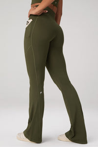 OASIS HIGH-WAISTED POCKETED KICK FLARE
