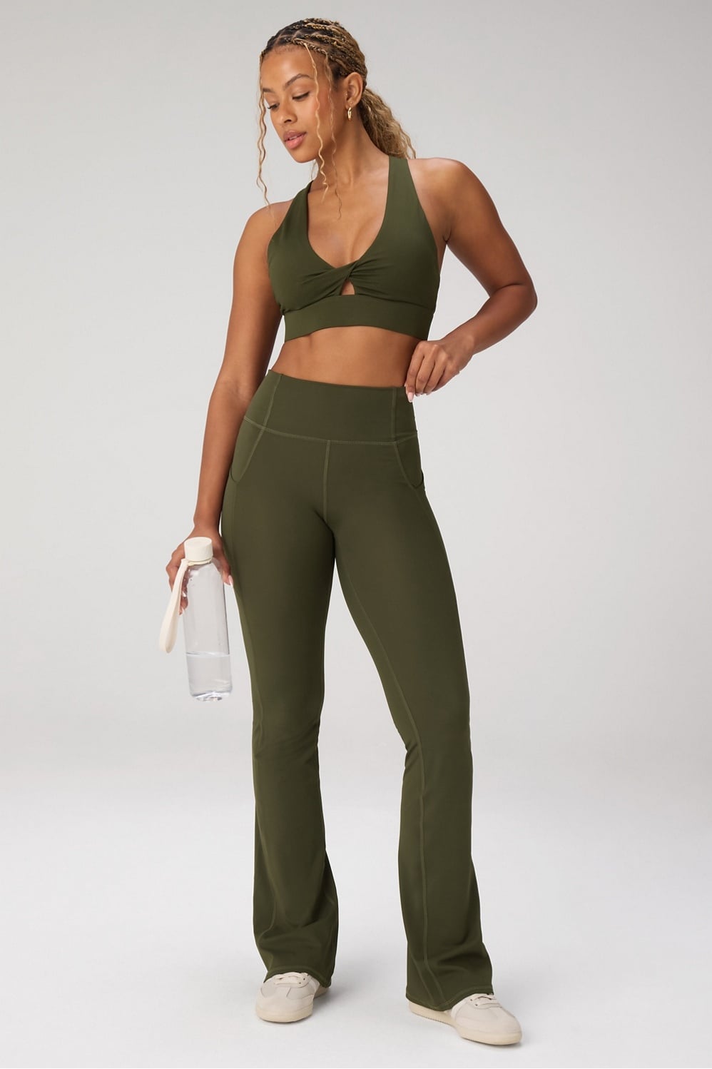 OASIS HIGH-WAISTED POCKETED KICK FLARE - SHORT