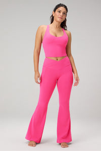 OASIS HIGH-WAISTED CROSSOVER FLARE - SHORT