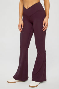 OASIS HIGH-WAISTED CROSSOVER FLARE - SHORT