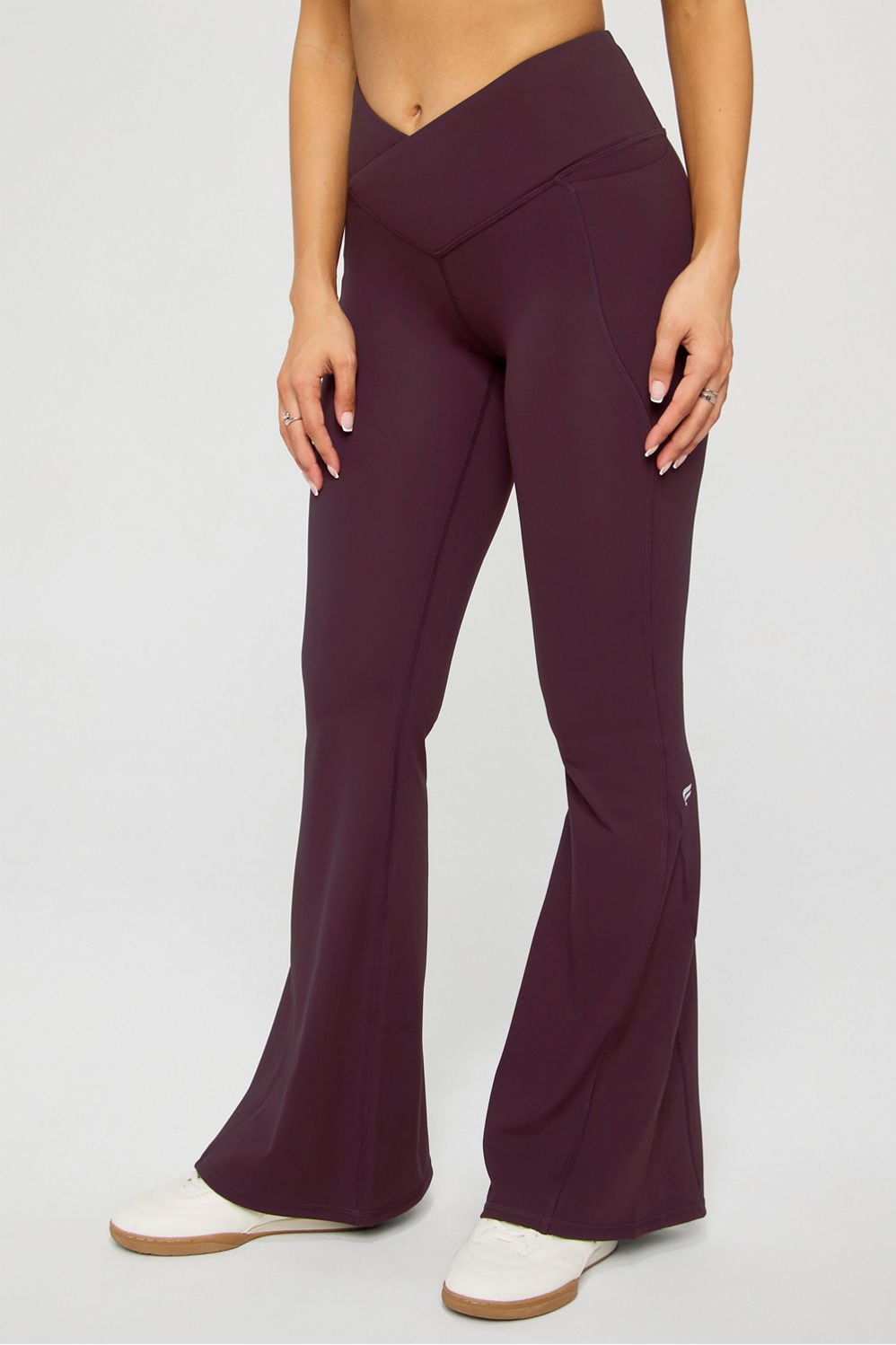 OASIS HIGH-WAISTED CROSSOVER FLARE - SHORT