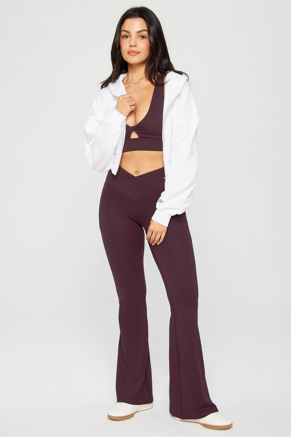 OASIS HIGH-WAISTED CROSSOVER FLARE - SHORT