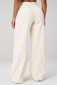 COZY FLEECE WIDE LEG SWEATPANT-SHORT