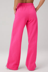 COZY FLEECE WIDE LEG SWEATPANT-SHORT