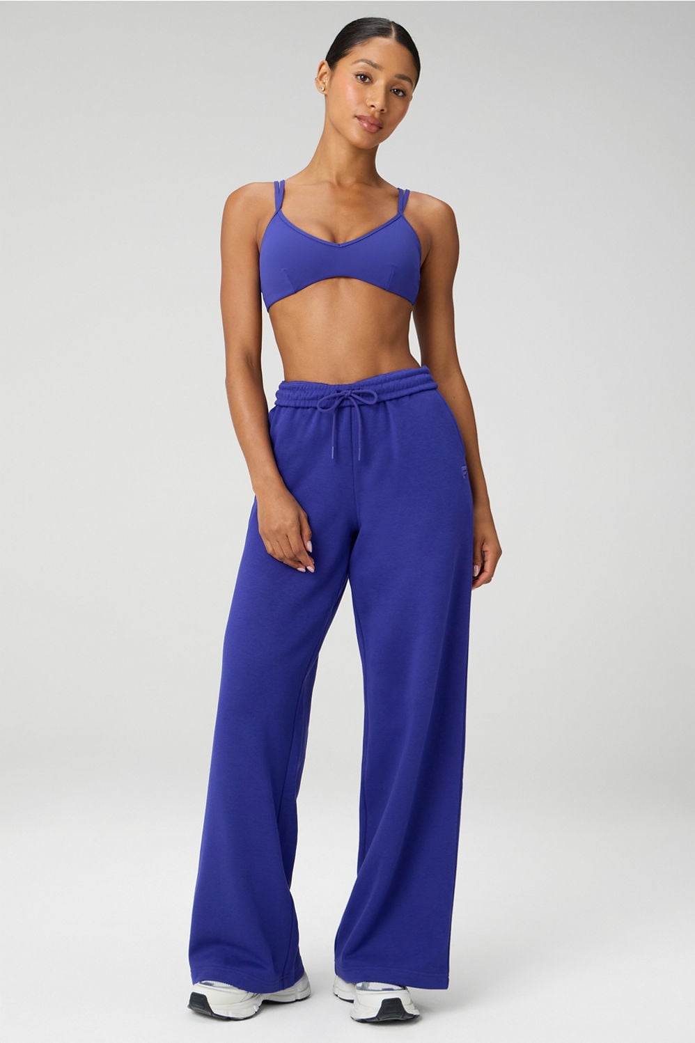 COZY FLEECE WIDE LEG SWEATPANT-SHORT