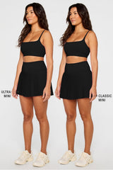 HOT SHOT PLEATED ULTRA MINI SKIRT