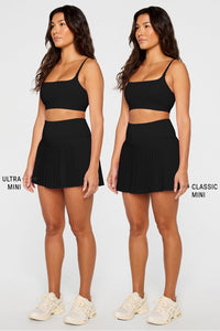 HOT SHOT PLEATED ULTRA MINI SKIRT
