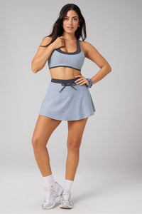 HEATHERFLEX HIGH-WAISTED MINI SKIRT