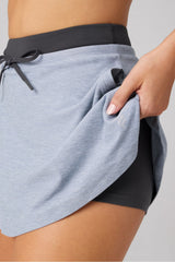 HEATHERFLEX HIGH-WAISTED MINI SKIRT