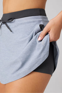 HEATHERFLEX HIGH-WAISTED MINI SKIRT