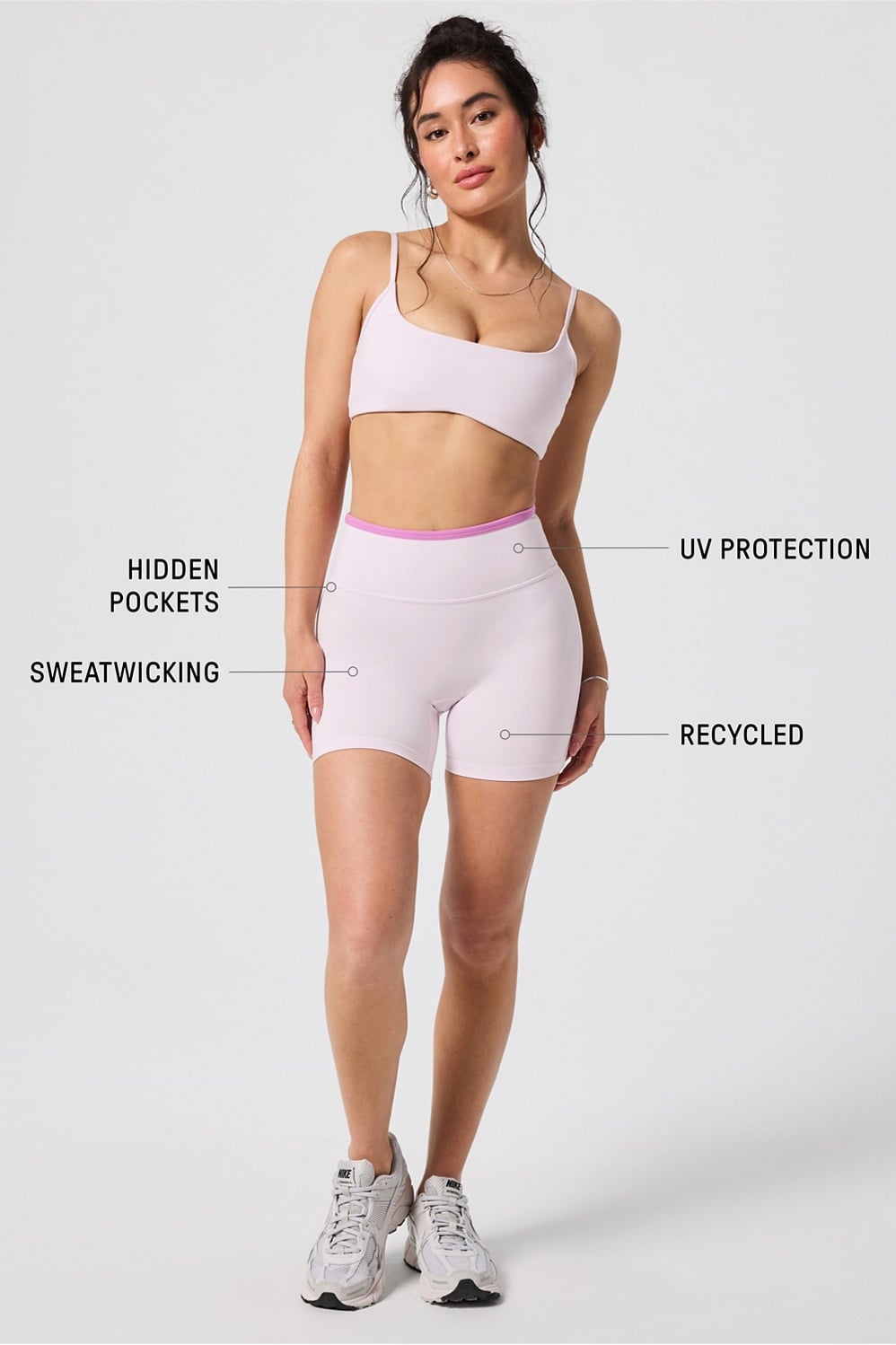 ANYWHERE MOTION WAISTED TIPPED SHORT 6"
