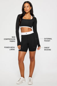 ON-THE-GO HIGH-WAISTED SHORT 6"