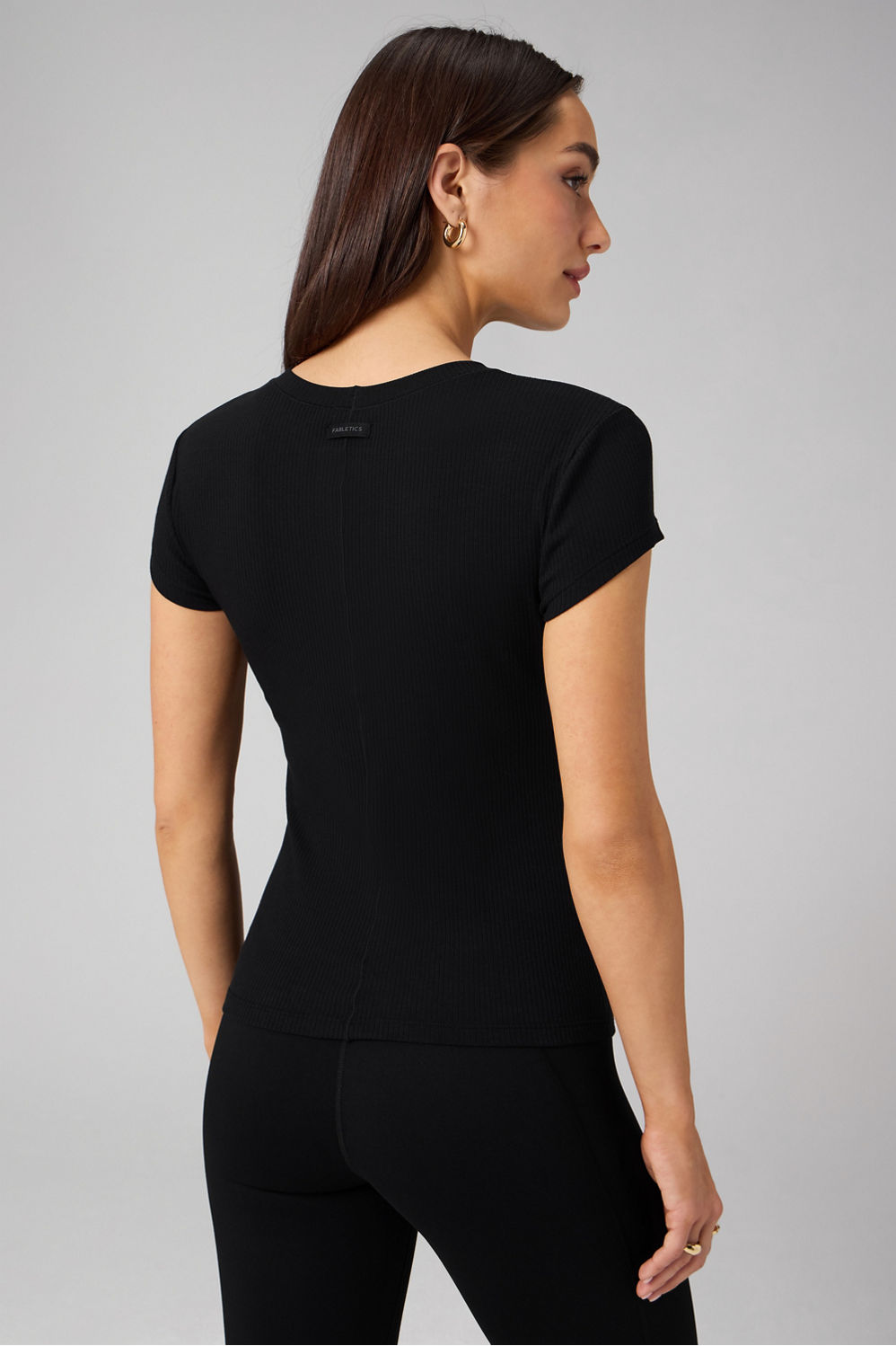 MODAL RIB SHORT-SLEEVE TOP