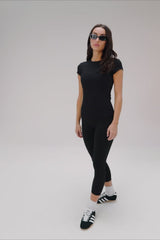 MODAL RIB SHORT-SLEEVE TOP