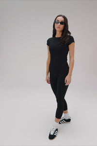 MODAL RIB SHORT-SLEEVE TOP