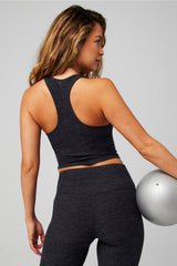 HEATHERFLEX ANYWHERE CROPPED BUILT-IN BRA TANK