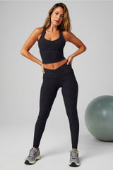 HEATHERFLEX ANYWHERE CROPPED BUILT-IN BRA TANK
