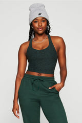 HEATHERFLEX ANYWHERE CROPPED BUILT-IN BRA TANK