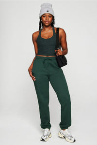 HEATHERFLEX ANYWHERE CROPPED BUILT-IN BRA TANK