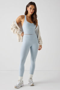 HEATHERFLEX ANYWHERE CROPPED BUILT-IN BRA TANK