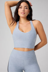 HEATHERFLEX ANYWHERE CROPPED BUILT-IN BRA TANK