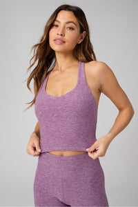 HEATHERFLEX ANYWHERE CROPPED BUILT-IN BRA TANK