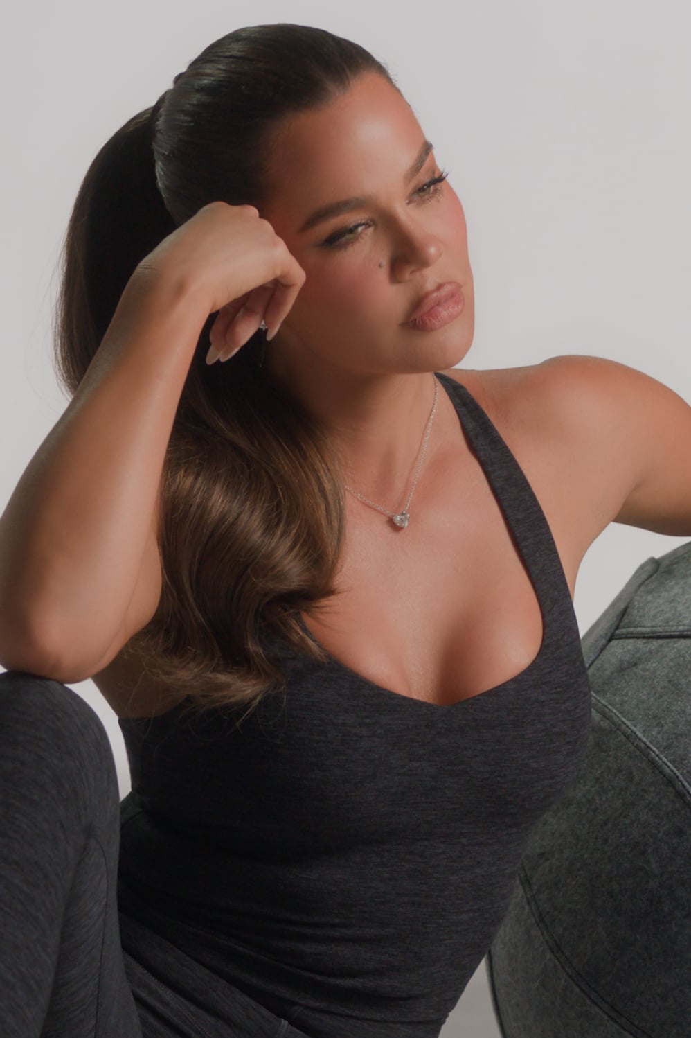 HEATHERFLEX ANYWHERE CROPPED BUILT-IN BRA TANK