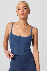 DENIM LOOK BUILT-IN BRA CAMI