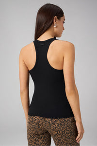 MODAL RIB HIGH NECK BUILT-IN BRA TANK