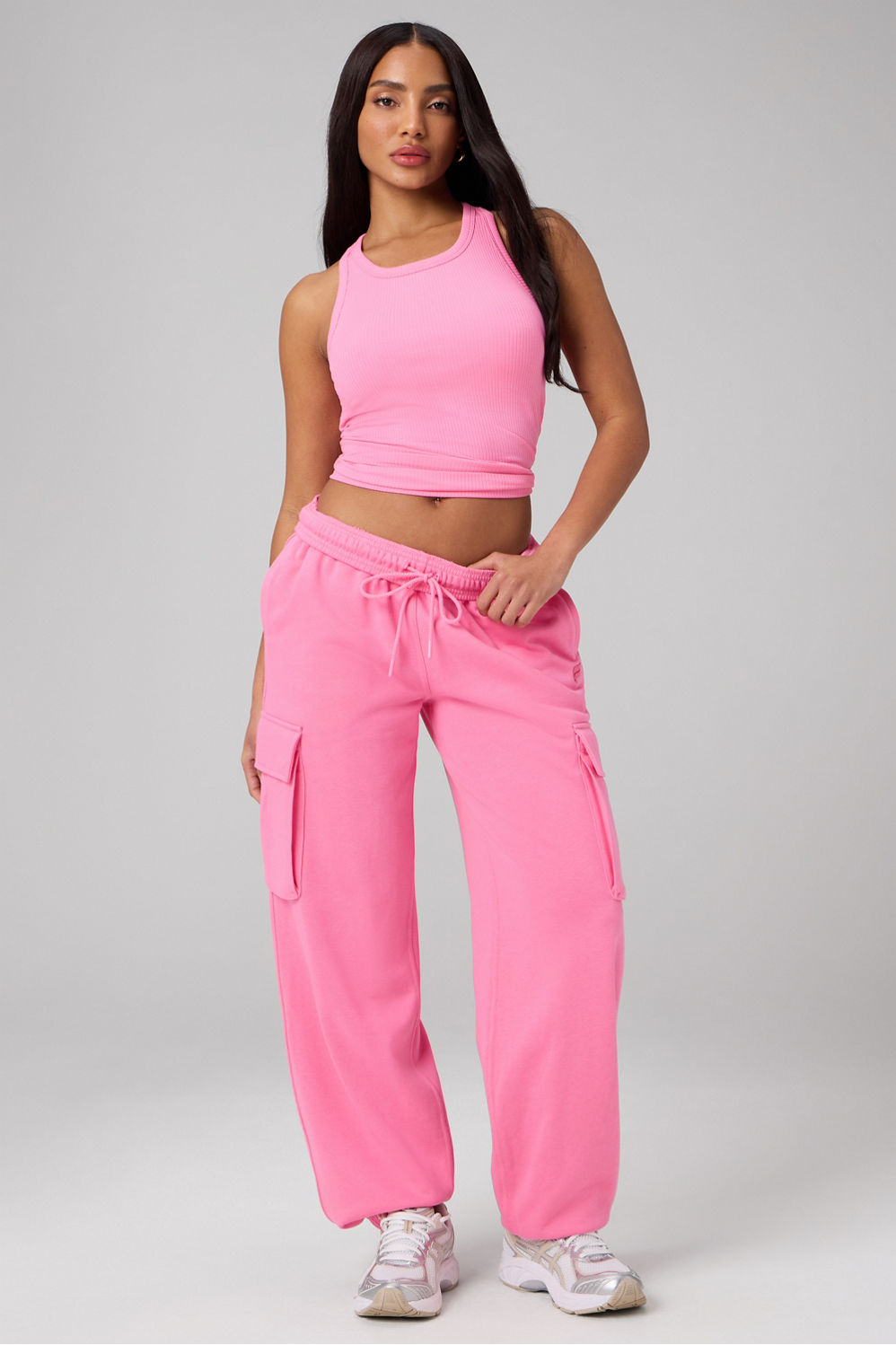 MODAL RIB HIGH NECK BUILT-IN BRA TANK