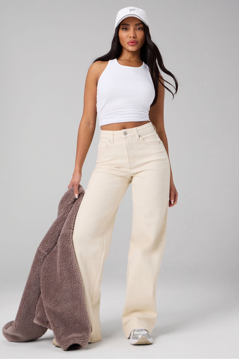 MODAL RIB HIGH NECK BUILT-IN BRA TANK