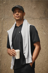 ALL-DAY SCRUB ZIP POLO