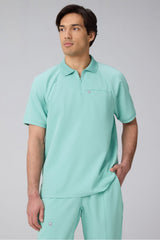 ALL-DAY SCRUB ZIP POLO