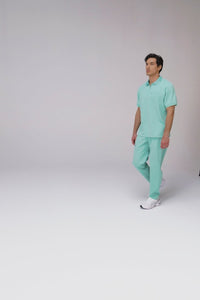 ALL-DAY SCRUB ZIP POLO