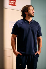 ALL-DAY SCRUB ZIP POLO