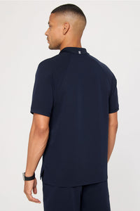 ALL-DAY SCRUB ZIP POLO