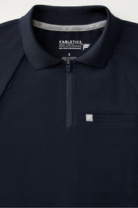 ALL-DAY SCRUB ZIP POLO