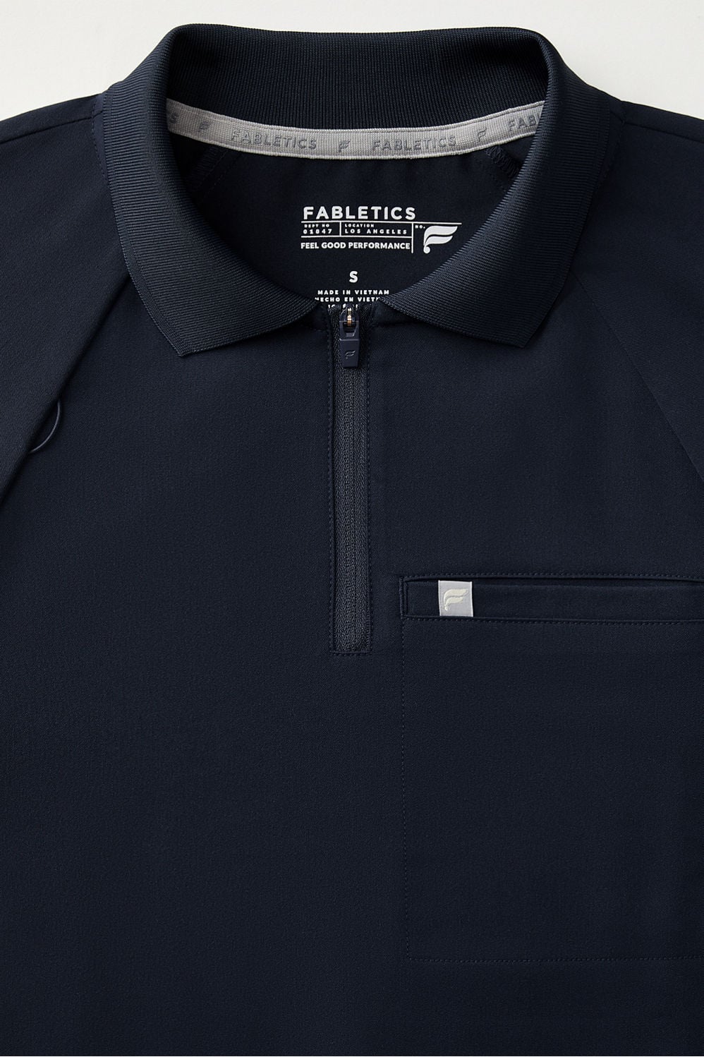 ALL-DAY SCRUB ZIP POLO