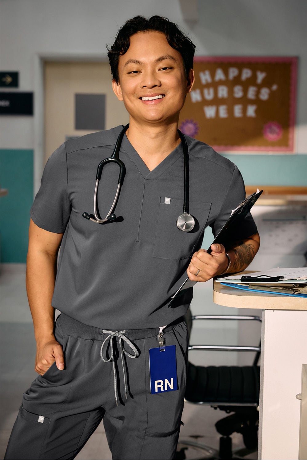 Helix Scrub Top