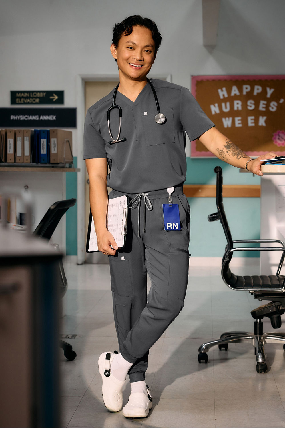 Helix Scrub Top