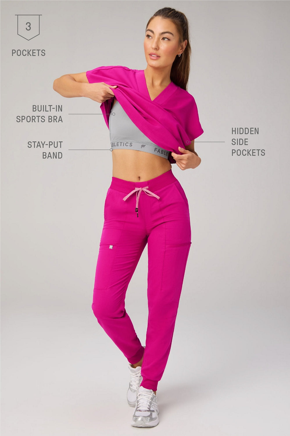 360 Built-In Bra Scrub Top